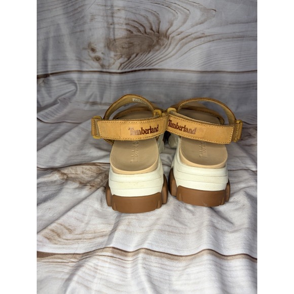 Timberland Adley Way Backstrap Sandal women's size 8.5 Wheat Chunky Strappy - Picture 2 of 6